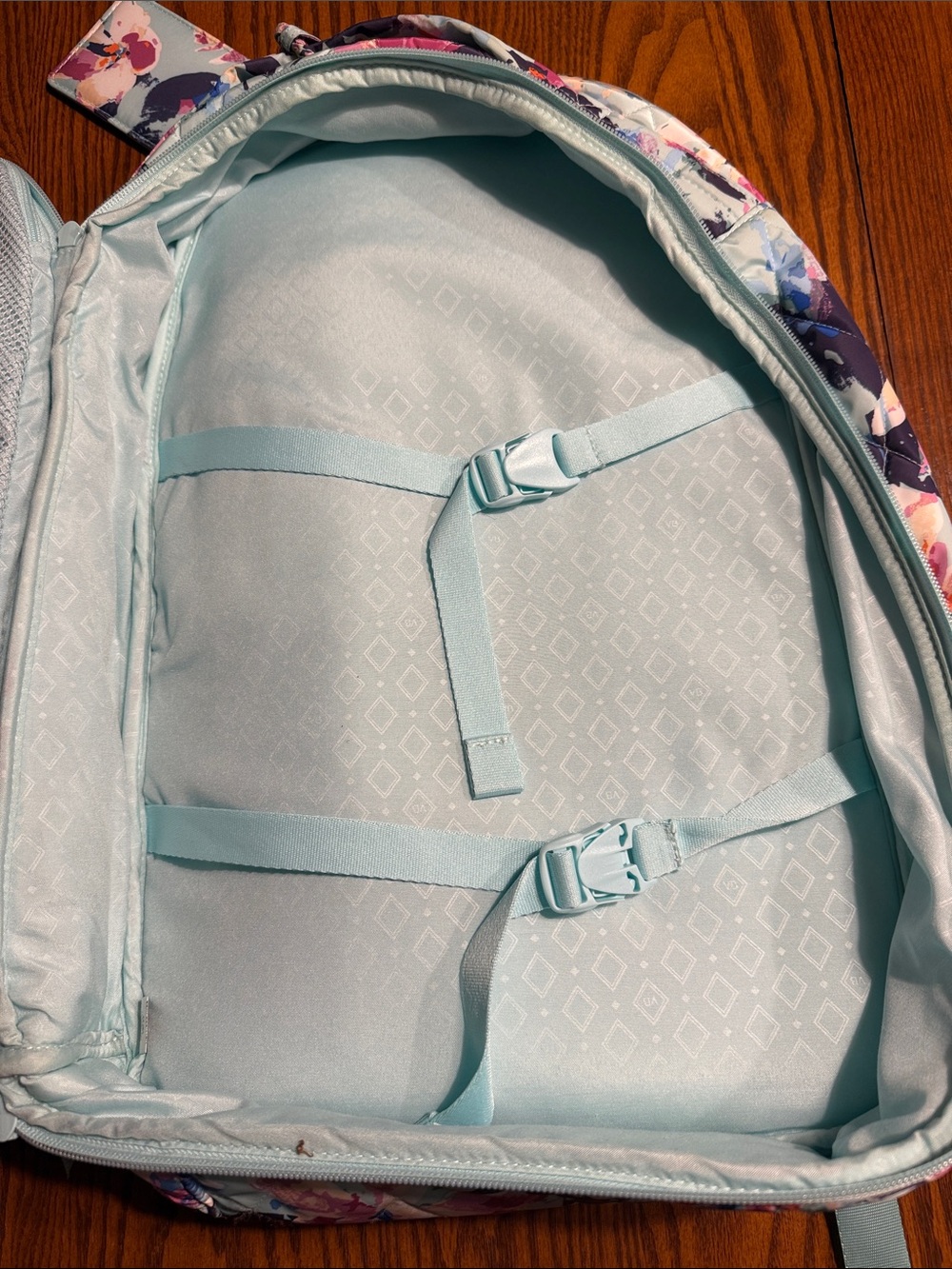 Vera Bradley Quilted Backpack in Pastel Multi Floral - Picture 4 of 8